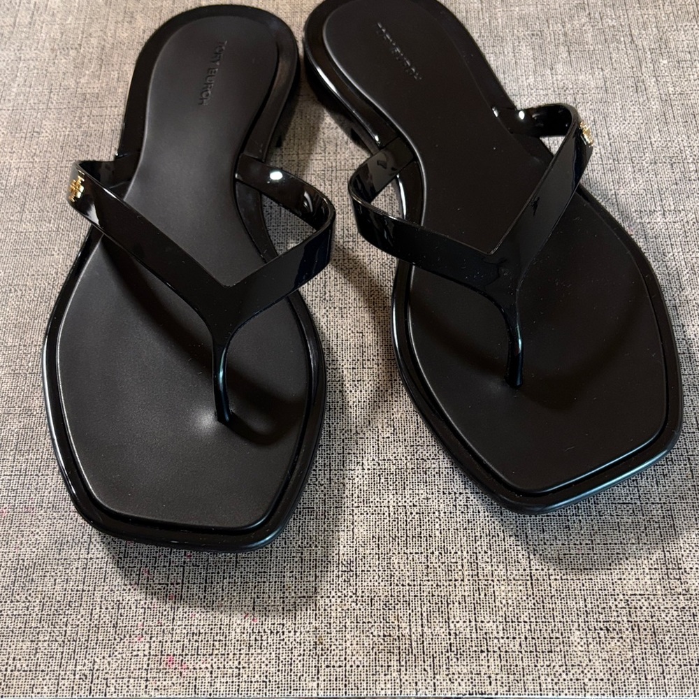 Tory Burch Glossy Black Women's Sandals